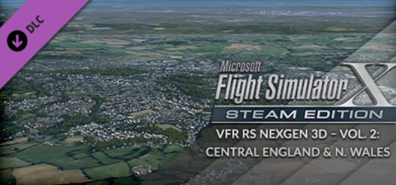 FSX Steam Edition: VFR Real Scenery NexGen 3D - Vol. 2: Central England and North Wales Add-On